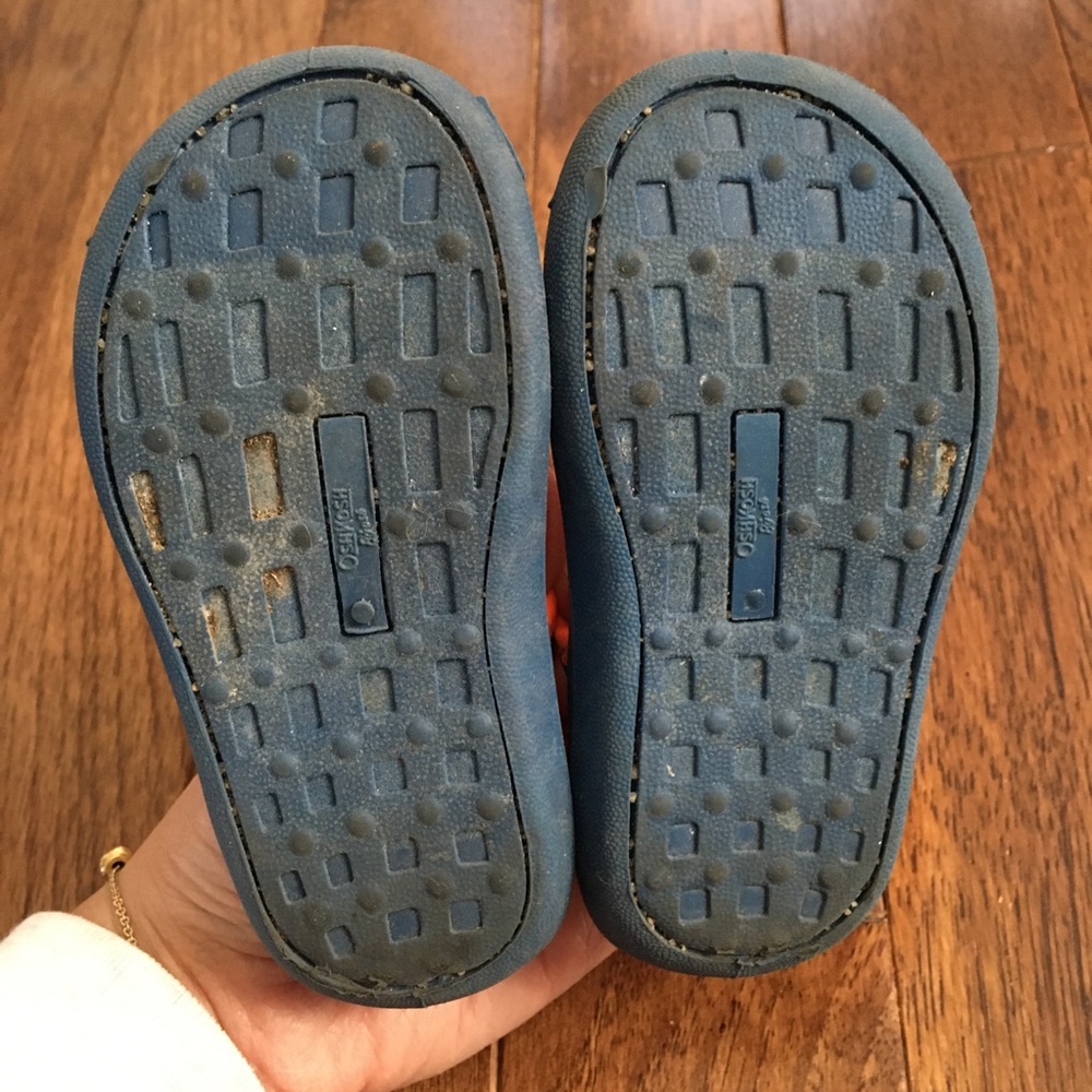Oshkosh B’gosh Bright Blue Aqua Orange Toddler Water Shoes Sandals Size 5 - Picture 8 of 9
